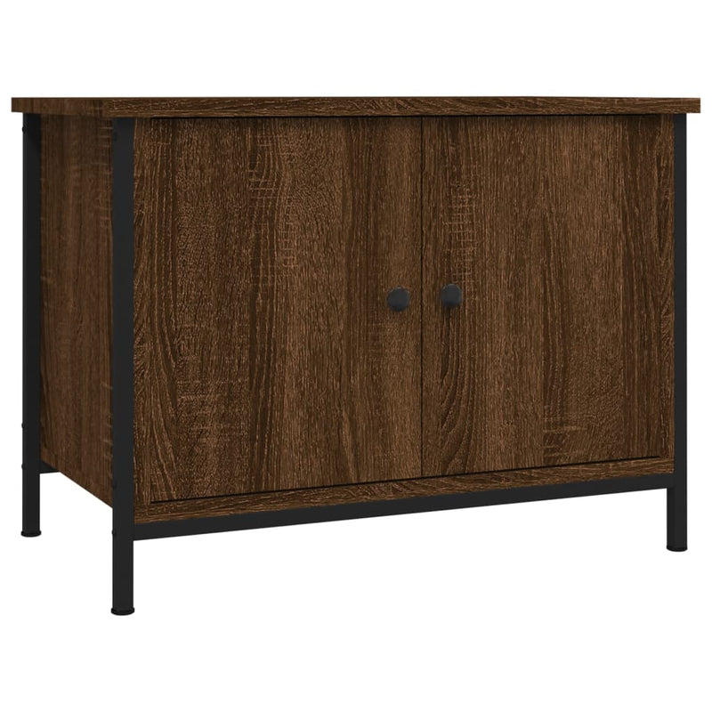 Tv-meubel met deuren 60x35x45 cm bewerkt hout bruin eiken MeubelReus