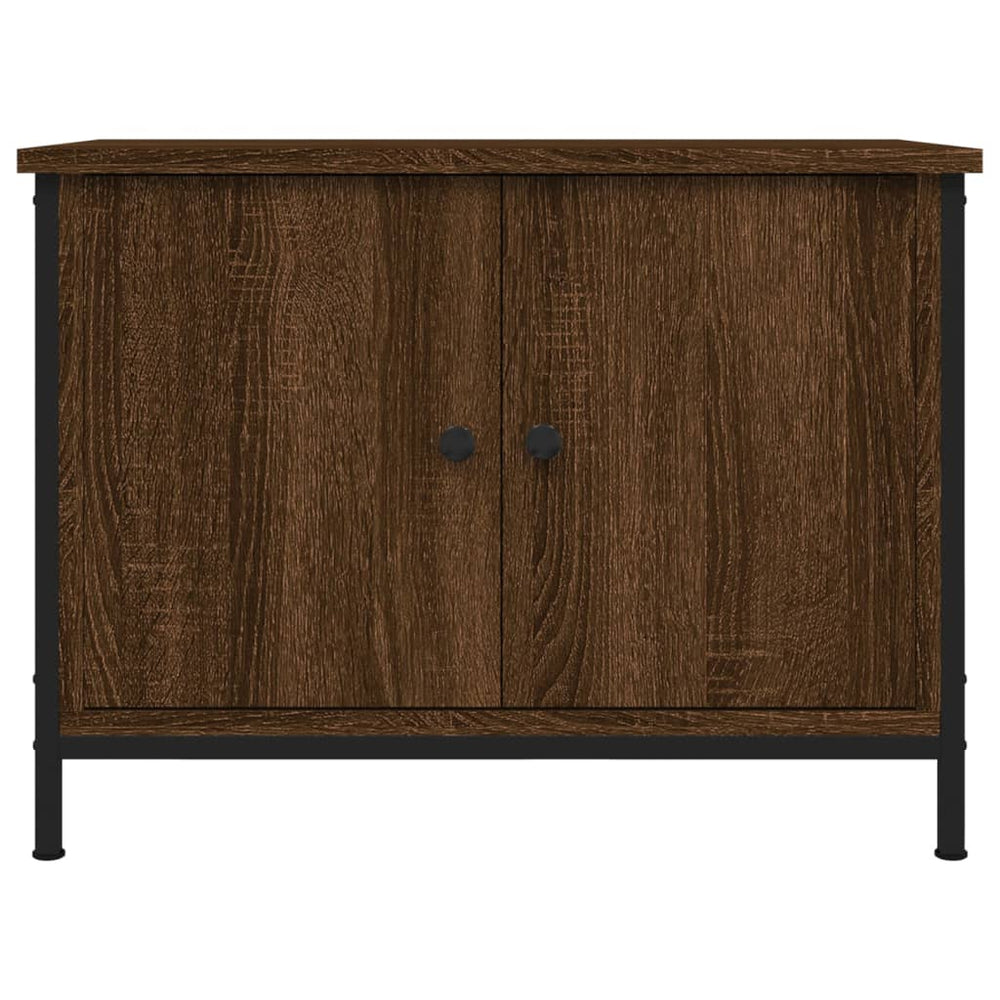 Tv-meubel met deuren 60x35x45 cm bewerkt hout bruin eiken MeubelReus