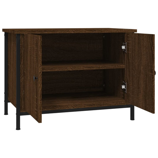 Tv-meubel met deuren 60x35x45 cm bewerkt hout bruin eiken MeubelReus