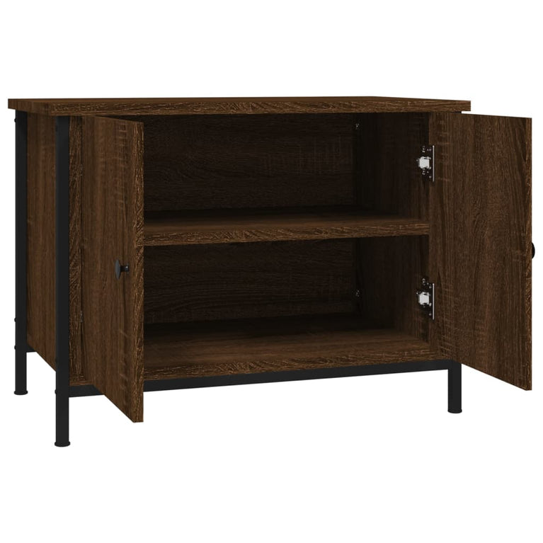 Tv-meubel met deuren 60x35x45 cm bewerkt hout bruin eiken MeubelReus