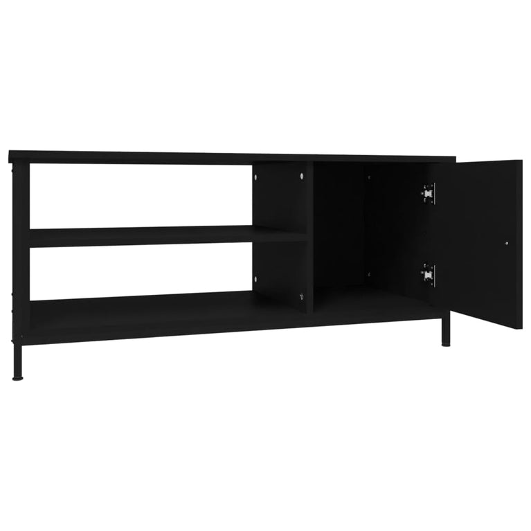 Tv-meubel 100x40x45 cm bewerkt hout zwart MeubelReus