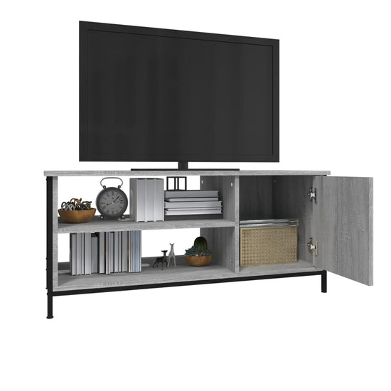 Tv-meubel 100x40x45 cm bewerkt hout grijs sonoma eikenkleurig MeubelReus