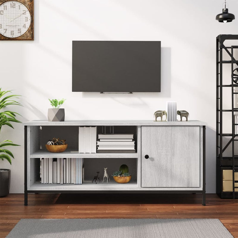Tv-meubel 100x40x45 cm bewerkt hout grijs sonoma eikenkleurig MeubelReus