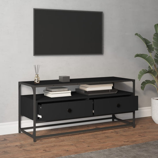 Tv-meubel 100x35x45 cm bewerkt hout zwart MeubelReus