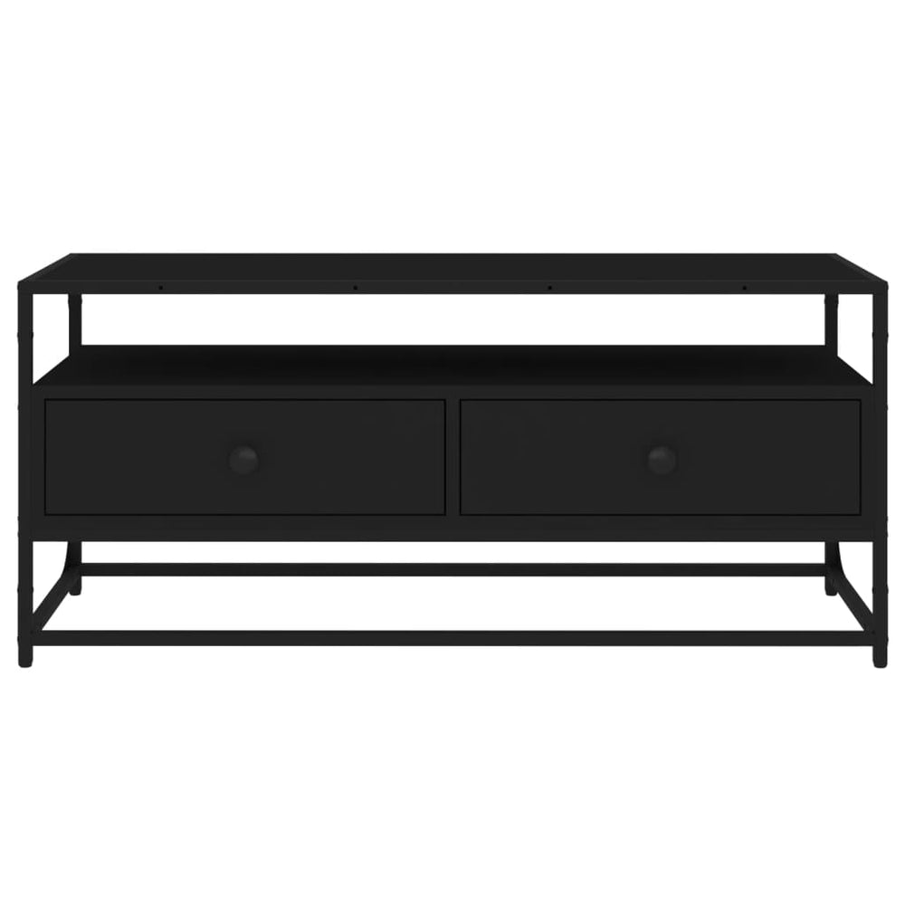 Tv-meubel 100x35x45 cm bewerkt hout zwart MeubelReus