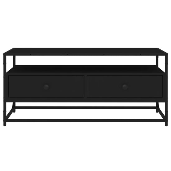 Tv-meubel 100x35x45 cm bewerkt hout zwart MeubelReus