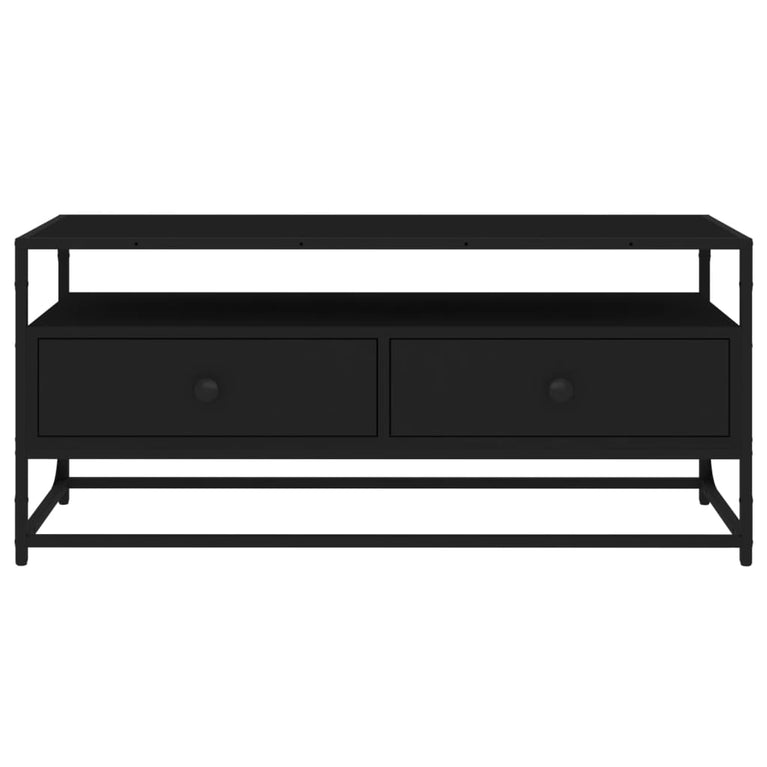 Tv-meubel 100x35x45 cm bewerkt hout zwart MeubelReus