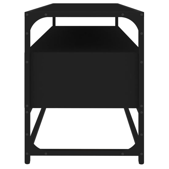 Tv-meubel 100x35x45 cm bewerkt hout zwart MeubelReus