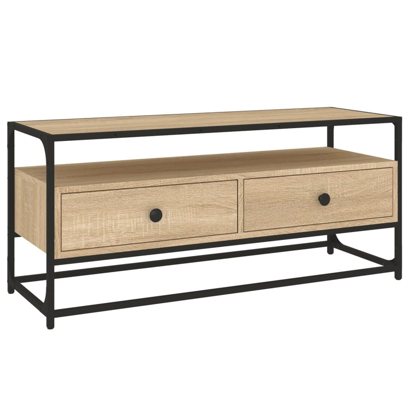 Tv-meubel 100x35x45 cm bewerkt hout sonoma eikenkleurig MeubelReus