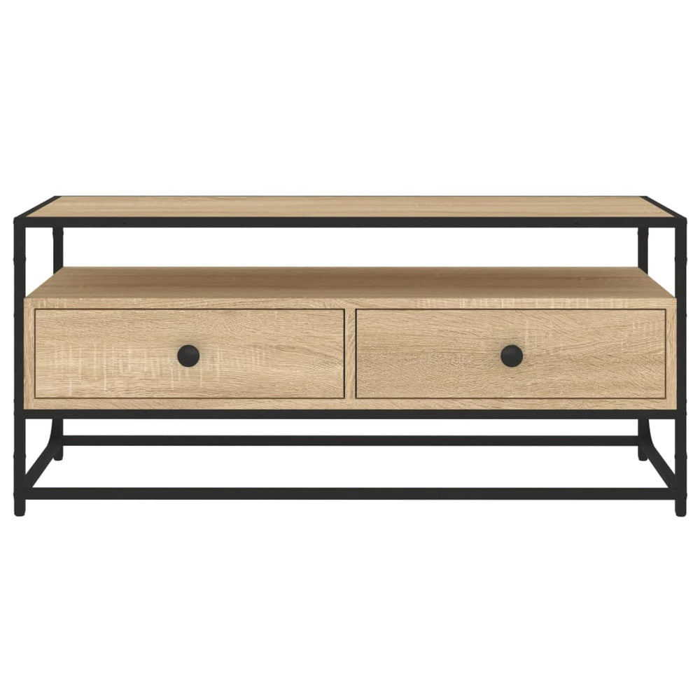 Tv-meubel 100x35x45 cm bewerkt hout sonoma eikenkleurig MeubelReus