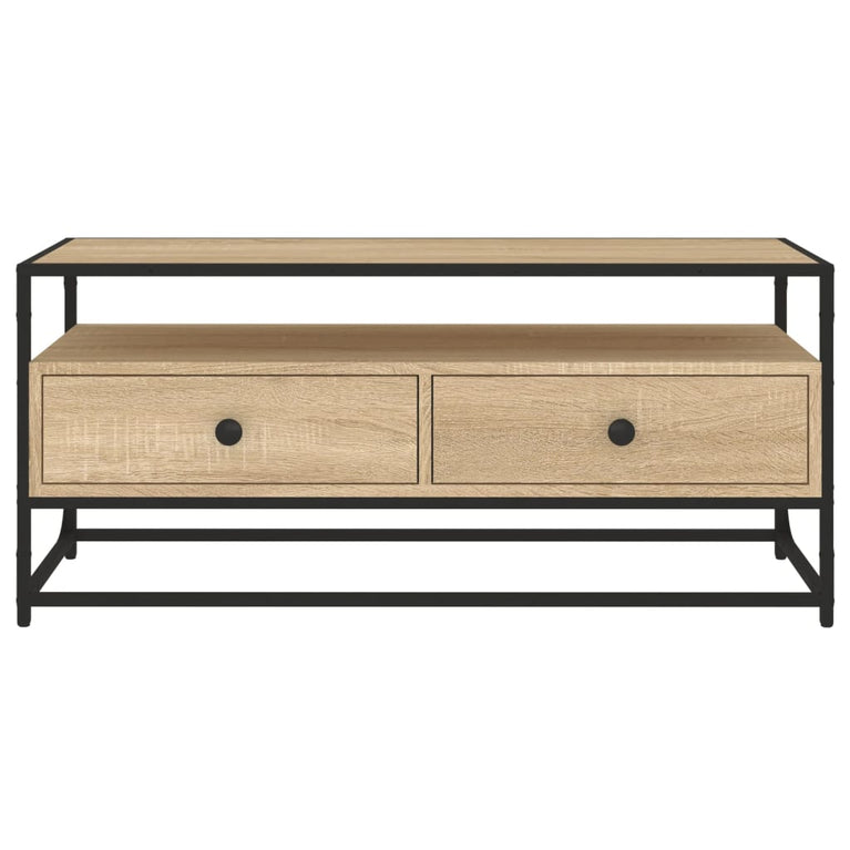 Tv-meubel 100x35x45 cm bewerkt hout sonoma eikenkleurig MeubelReus