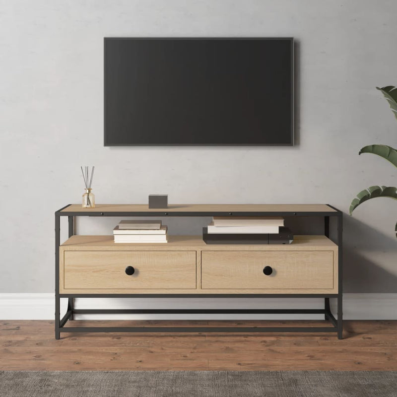 Tv-meubel 100x35x45 cm bewerkt hout sonoma eikenkleurig MeubelReus