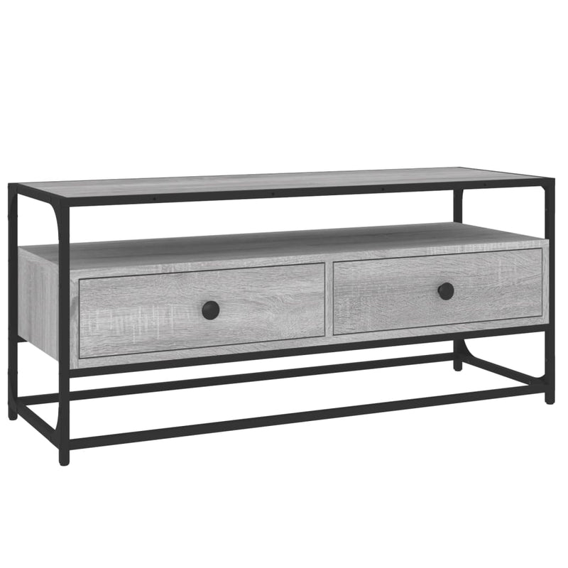 Tv-meubel 100x35x45 cm bewerkt hout grijs sonoma eikenkleurig MeubelReus
