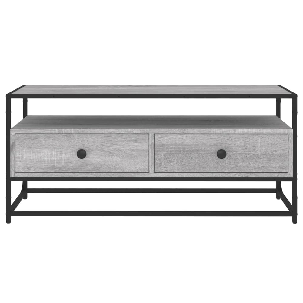 Tv-meubel 100x35x45 cm bewerkt hout grijs sonoma eikenkleurig MeubelReus