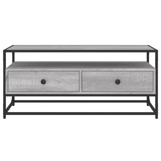 Tv-meubel 100x35x45 cm bewerkt hout grijs sonoma eikenkleurig MeubelReus