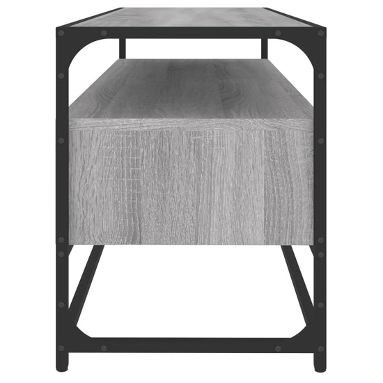 Tv-meubel 100x35x45 cm bewerkt hout grijs sonoma eikenkleurig MeubelReus