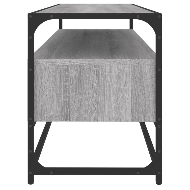Tv-meubel 100x35x45 cm bewerkt hout grijs sonoma eikenkleurig MeubelReus