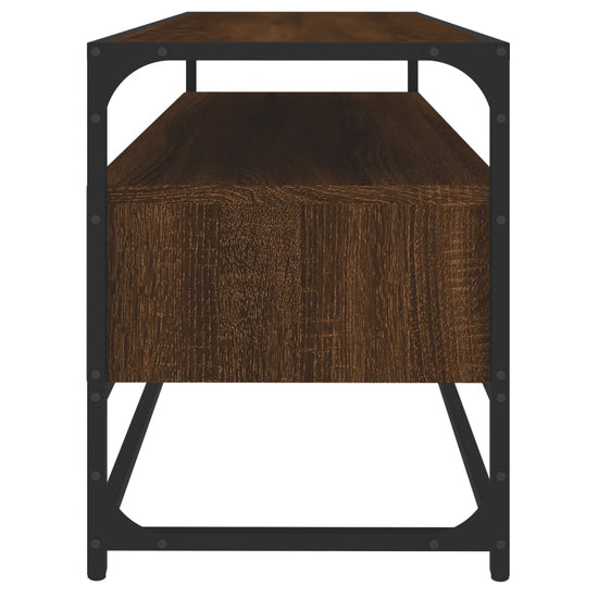 Tv-meubel 100x35x45 cm bewerkt hout bruin eikenkleur MeubelReus