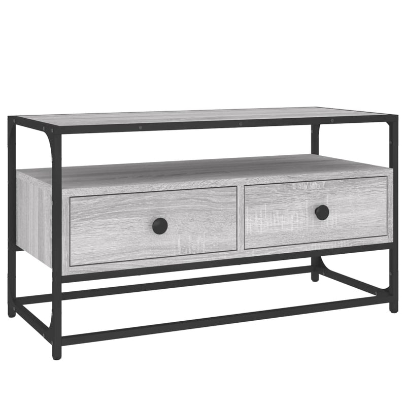 Tv-meubel 80x35x45 cm bewerkt hout grijs sonoma eikenkleurig MeubelReus