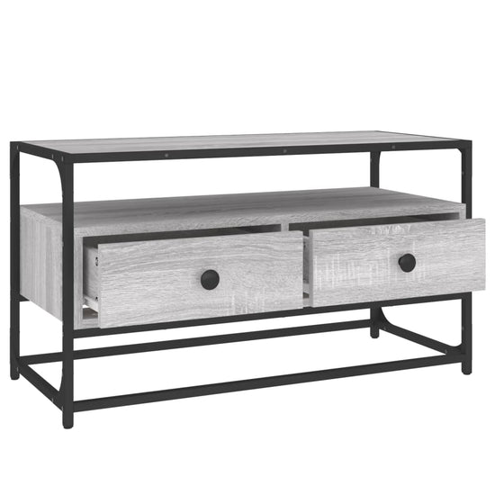 Tv-meubel 80x35x45 cm bewerkt hout grijs sonoma eikenkleurig MeubelReus