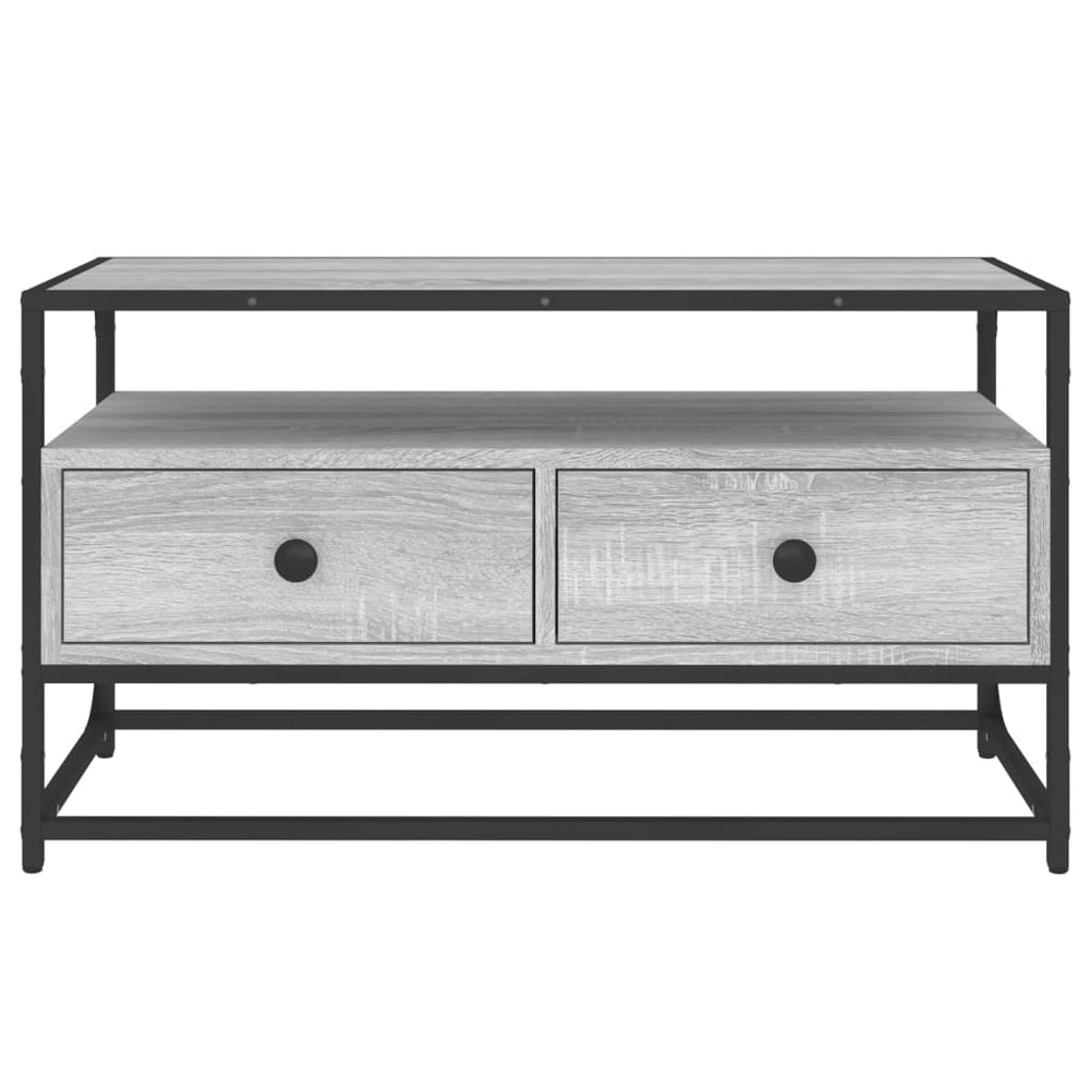 Tv-meubel 80x35x45 cm bewerkt hout grijs sonoma eikenkleurig MeubelReus