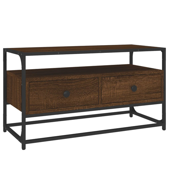 Tv-meubel 80x35x45 cm bewerkt hout bruin eikenkleur MeubelReus