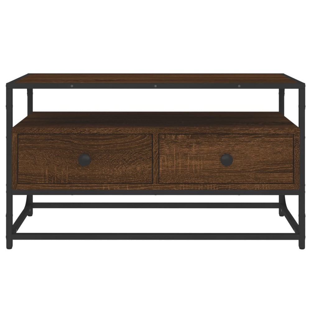 Tv-meubel 80x35x45 cm bewerkt hout bruin eikenkleur MeubelReus