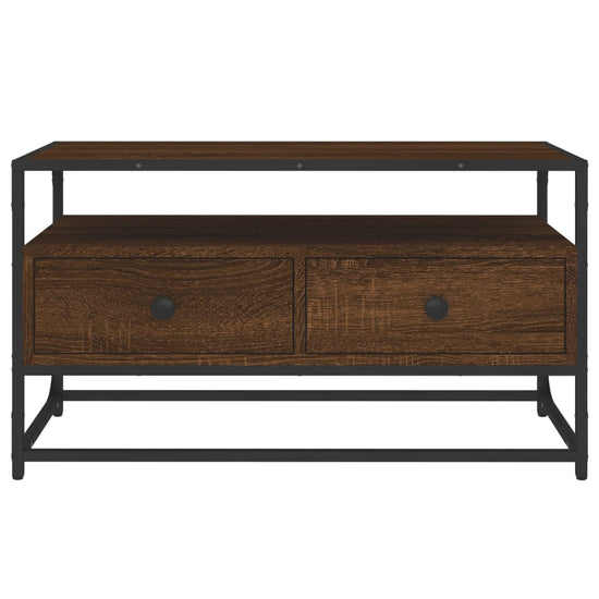 Tv-meubel 80x35x45 cm bewerkt hout bruin eikenkleur MeubelReus