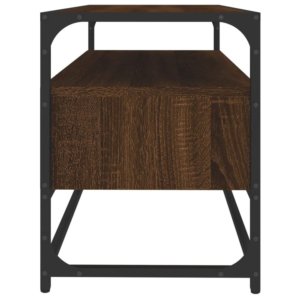 Tv-meubel 80x35x45 cm bewerkt hout bruin eikenkleur MeubelReus