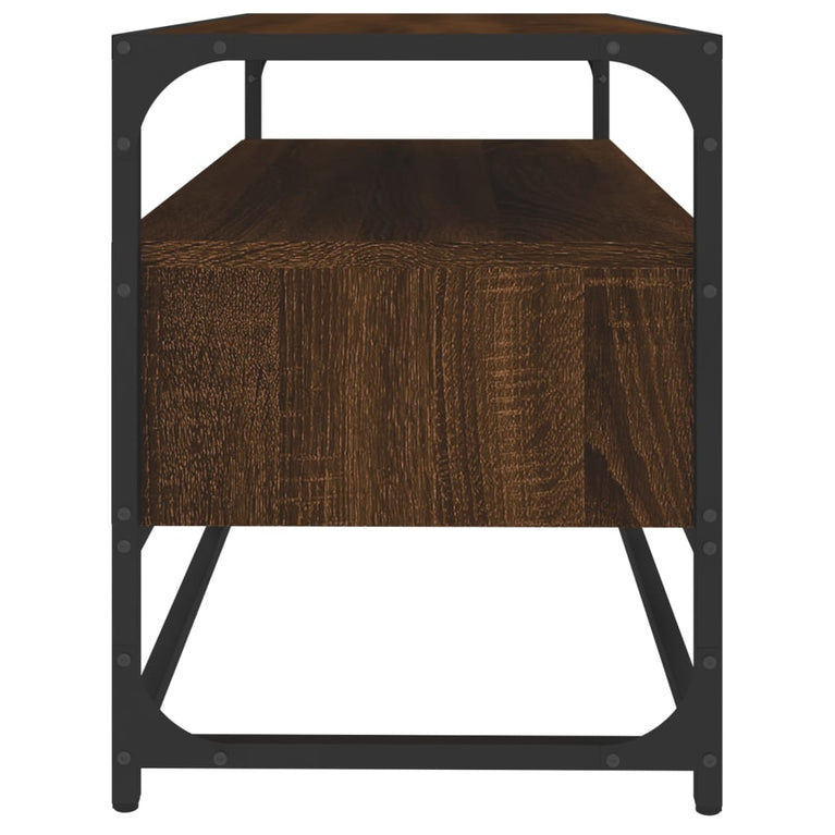 Tv-meubel 80x35x45 cm bewerkt hout bruin eikenkleur MeubelReus