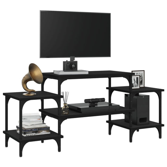 Tv-meubel 117x35x52 cm bewerkt hout zwart MeubelReus