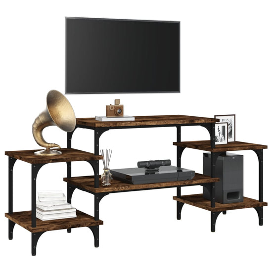 Tv-meubel 117x35x52 cm bewerkt hout gerookt eikenkleurig MeubelReus