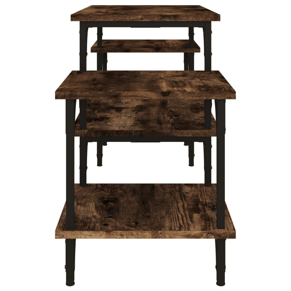 Tv-meubel 117x35x52 cm bewerkt hout gerookt eikenkleurig MeubelReus