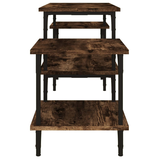 Tv-meubel 117x35x52 cm bewerkt hout gerookt eikenkleurig MeubelReus