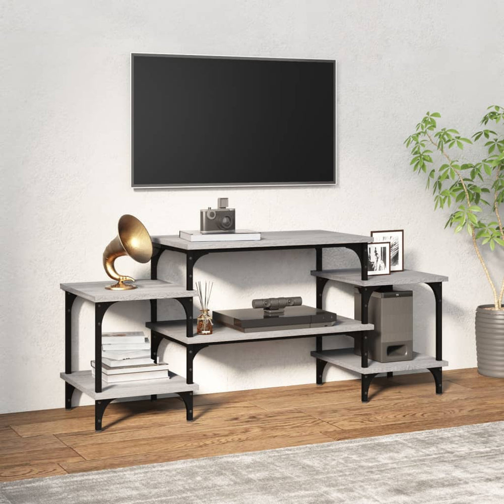 Tv-meubel 117x35x52 cm bewerkt hout grijs sonoma eikenkleurig MeubelReus