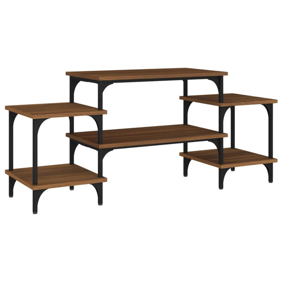 Tv-meubel 117x35x52 cm bewerkt hout bruin eikenkleur MeubelReus
