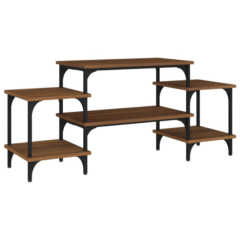 Tv-meubel 117x35x52 cm bewerkt hout bruin eikenkleur MeubelReus