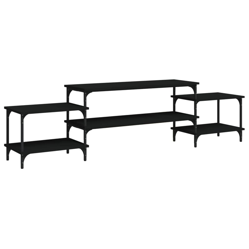 Tv-meubel 197x35x52 cm bewerkt hout zwart MeubelReus
