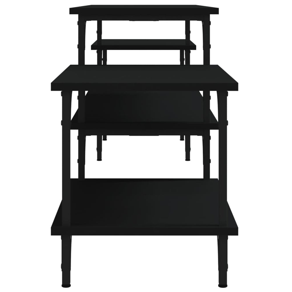 Tv-meubel 197x35x52 cm bewerkt hout zwart MeubelReus