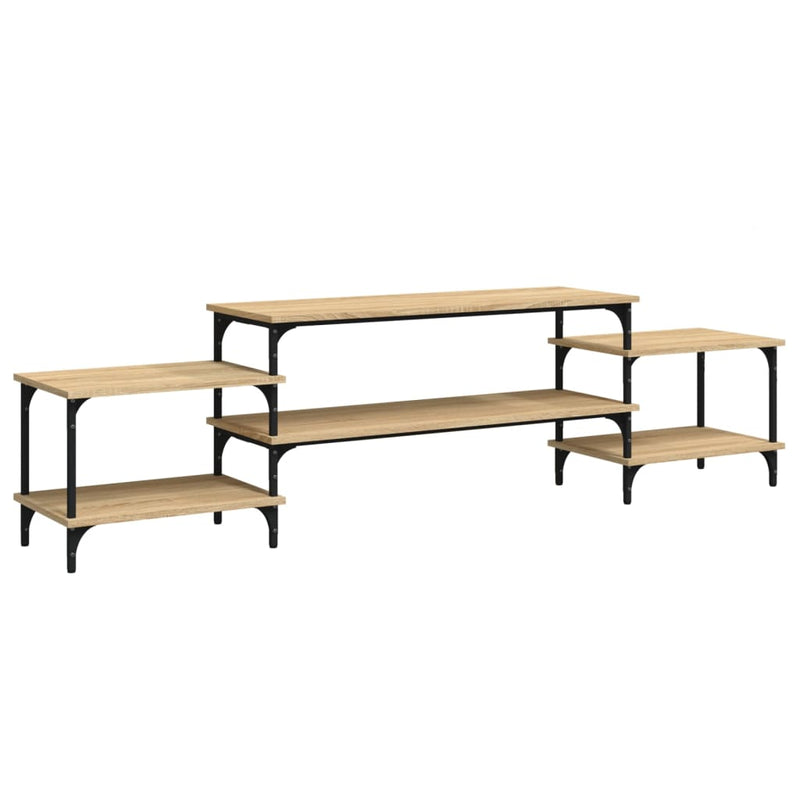 Tv-meubel 197x35x52 cm bewerkt hout sonoma eikenkleurig MeubelReus