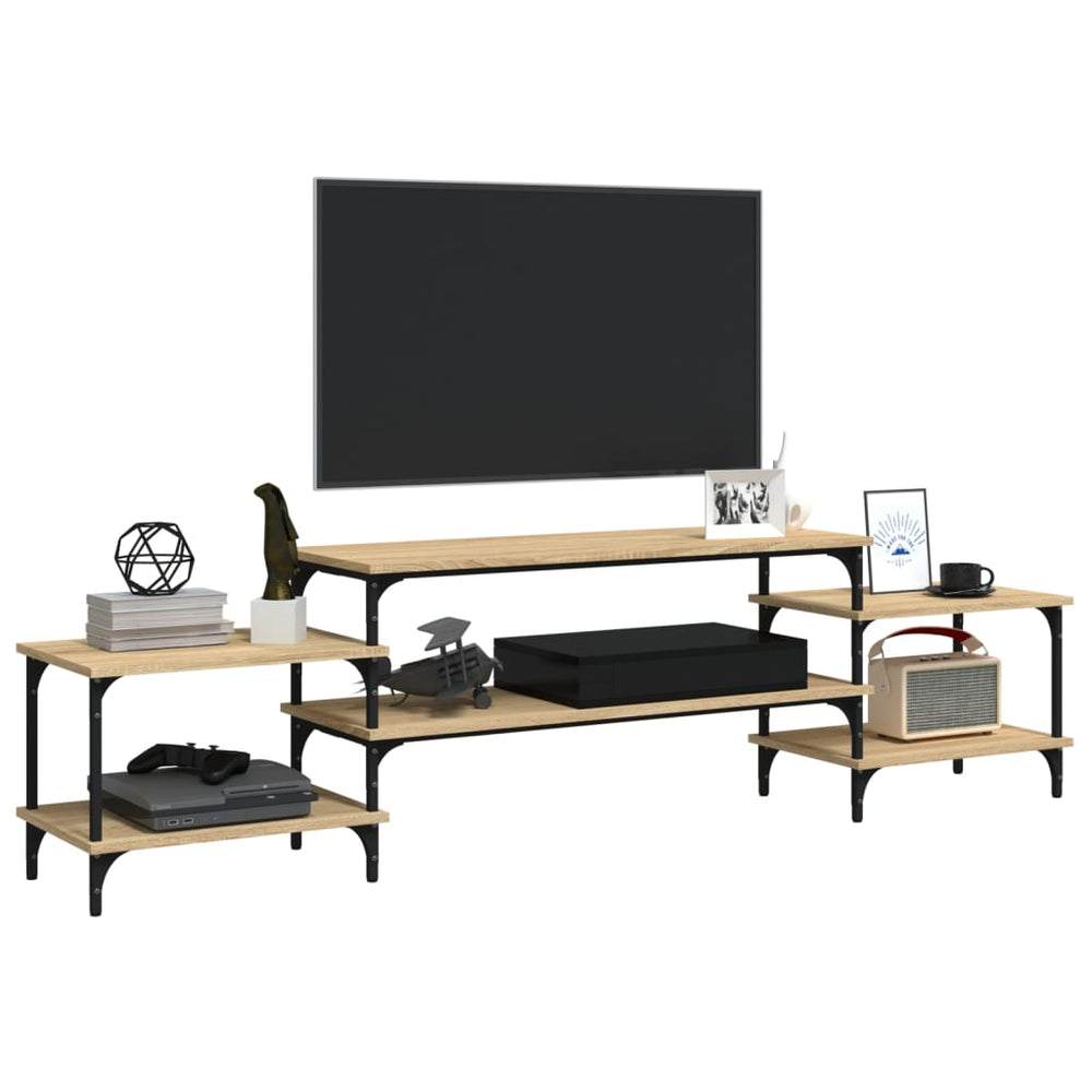Tv-meubel 197x35x52 cm bewerkt hout sonoma eikenkleurig MeubelReus