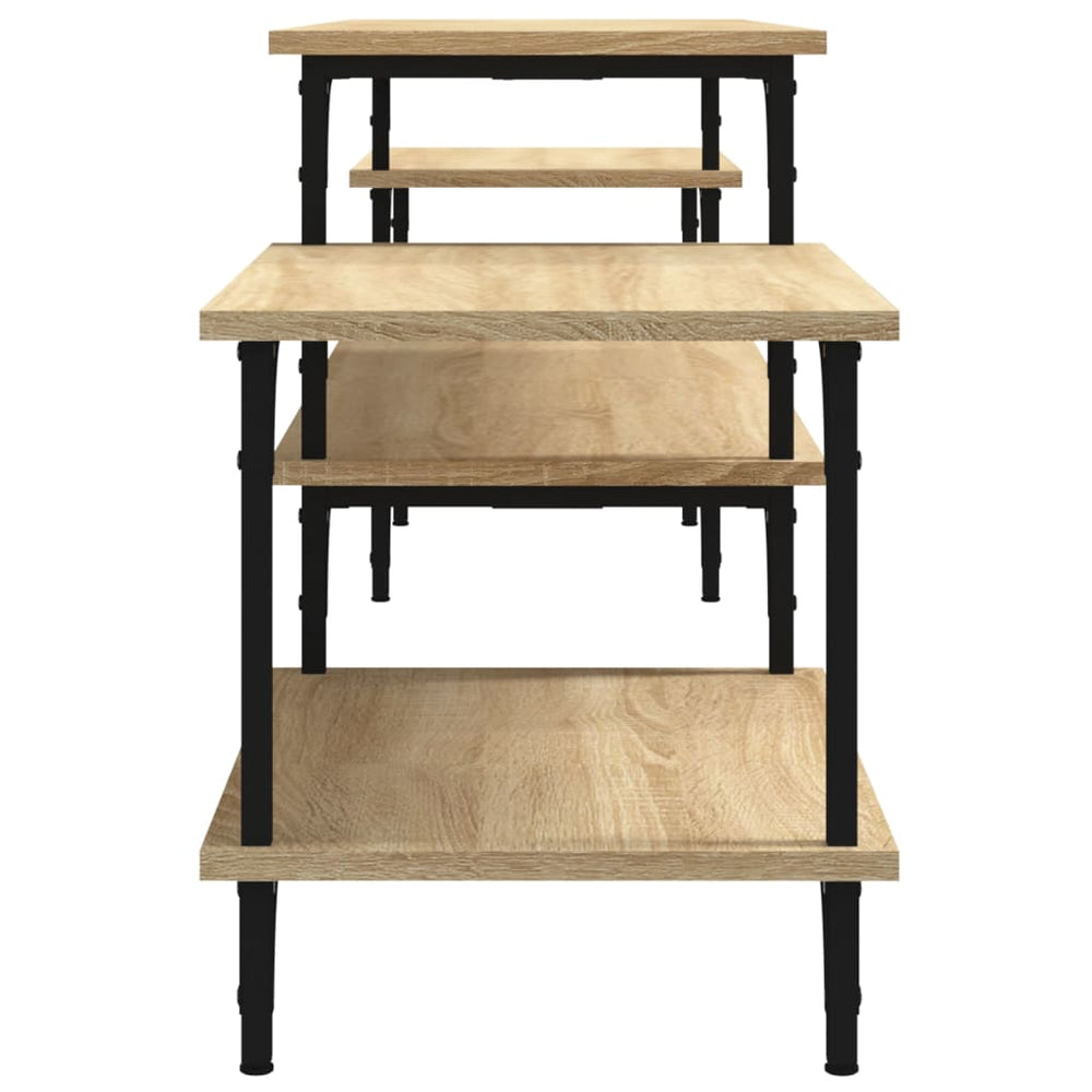Tv-meubel 197x35x52 cm bewerkt hout sonoma eikenkleurig MeubelReus