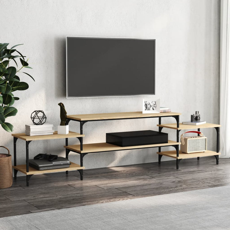 Tv-meubel 197x35x52 cm bewerkt hout sonoma eikenkleurig MeubelReus