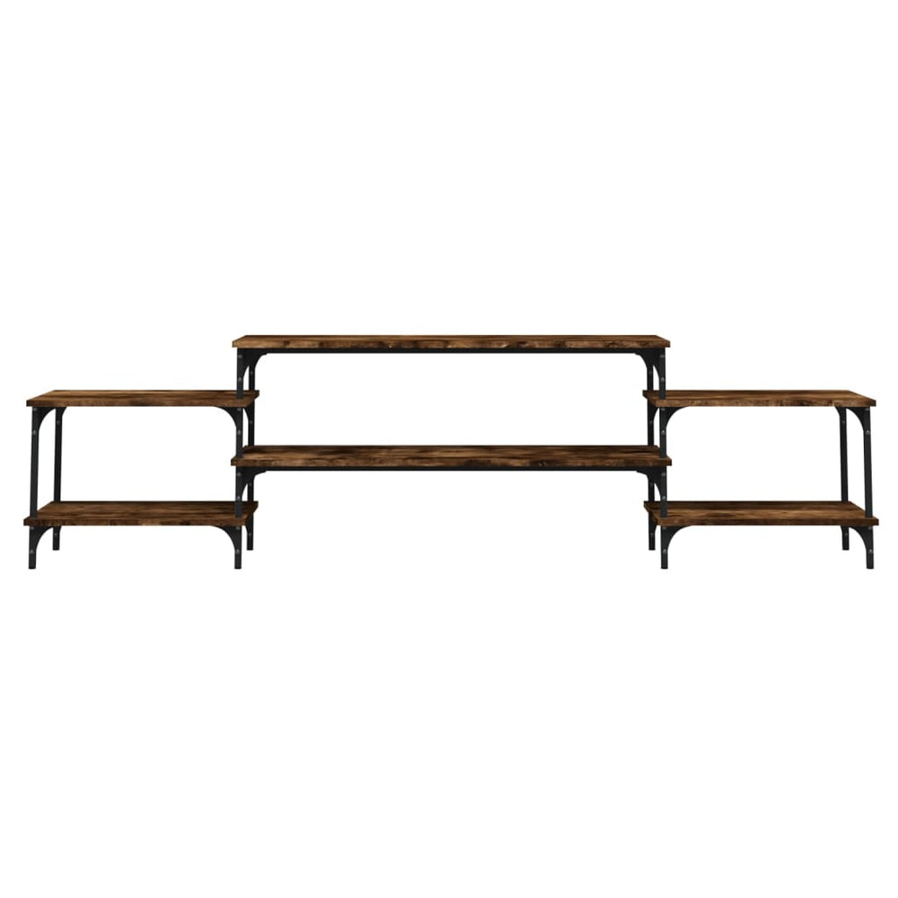 Tv-meubel 197x35x52 cm bewerkt hout gerookt eikenkleurig MeubelReus