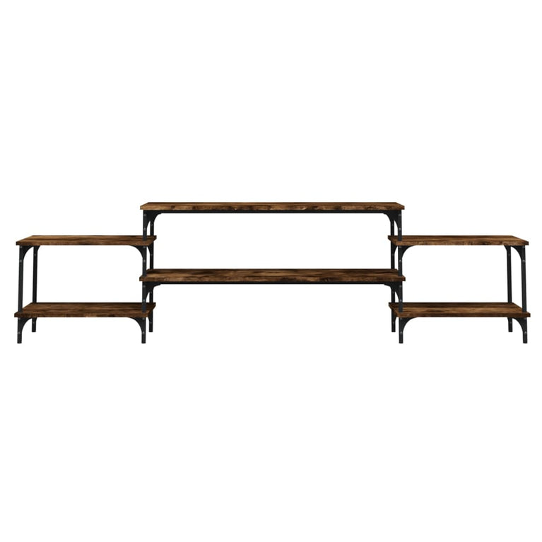 Tv-meubel 197x35x52 cm bewerkt hout gerookt eikenkleurig MeubelReus