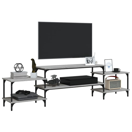 Tv-meubel 197x35x52 cm bewerkt hout grijs sonoma eikenkleurig MeubelReus