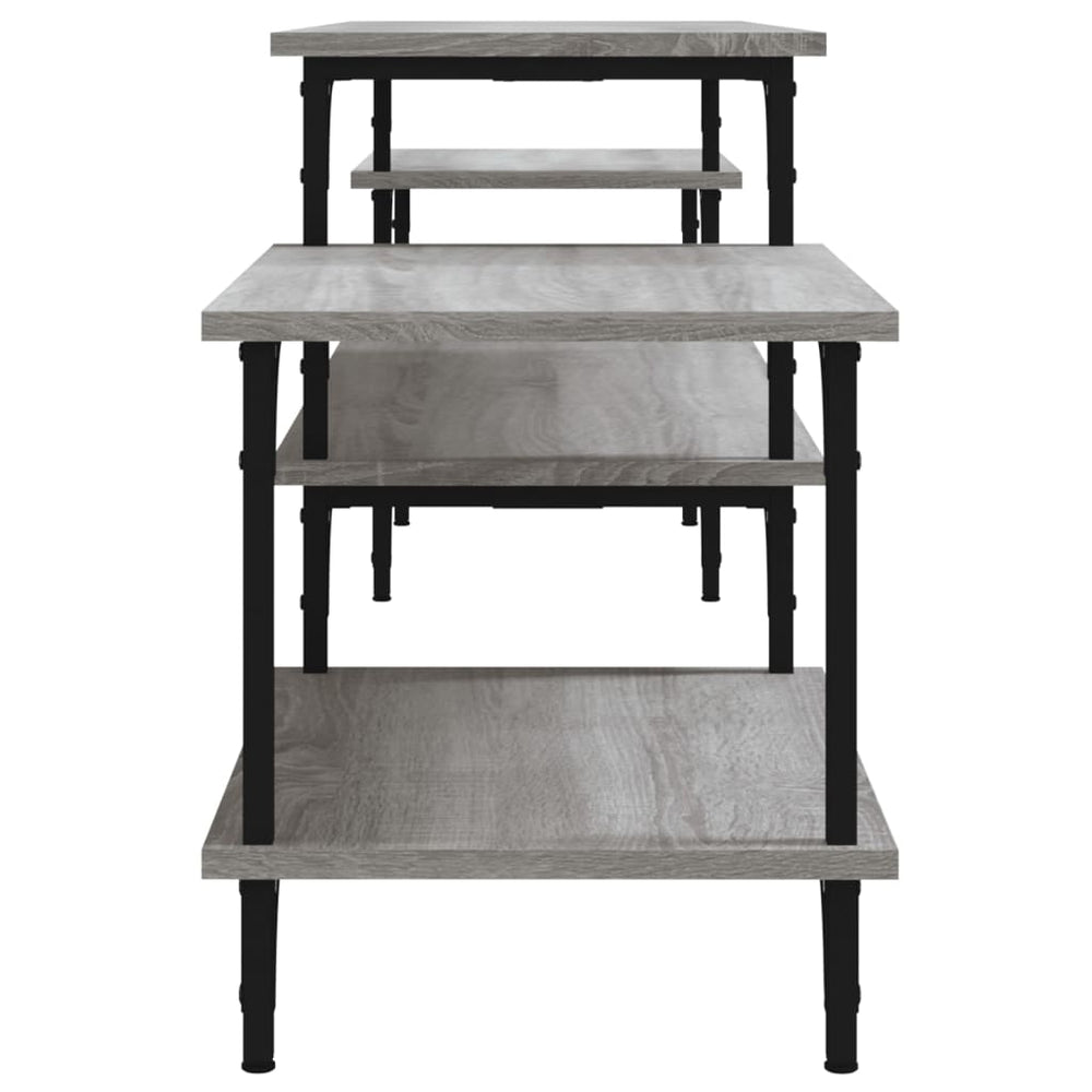 Tv-meubel 197x35x52 cm bewerkt hout grijs sonoma eikenkleurig MeubelReus