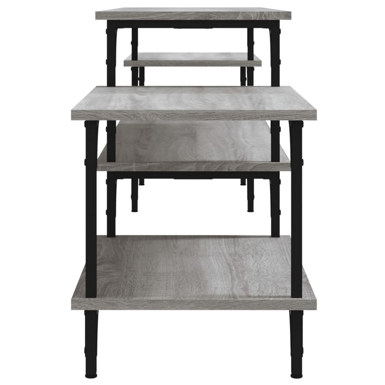 Tv-meubel 197x35x52 cm bewerkt hout grijs sonoma eikenkleurig MeubelReus