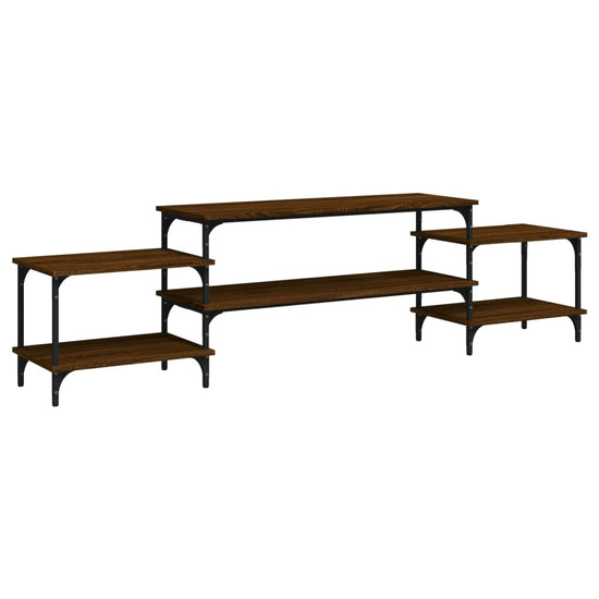 Tv-meubel 197x35x52 cm bewerkt hout bruin eikenkleur MeubelReus