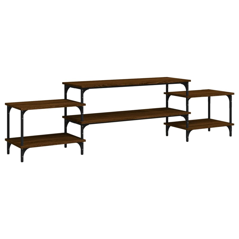 Tv-meubel 197x35x52 cm bewerkt hout bruin eikenkleur MeubelReus